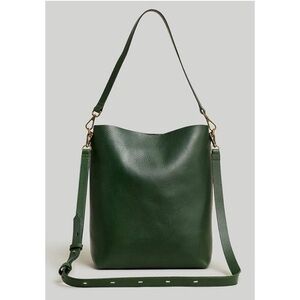 green madewell transport leather bucket bag